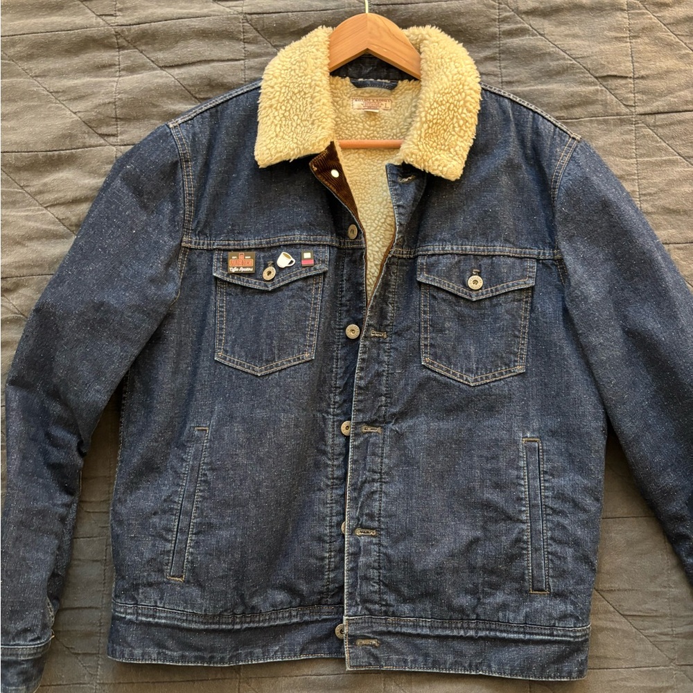Wallace & Barnes Denim Sherpa-Lined Jacket
